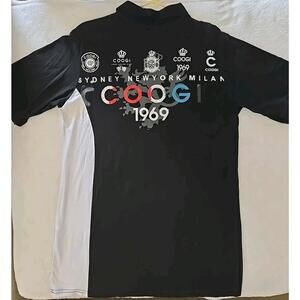 NWT Vintage Coogi Polo Shirt Mens Embroidered Black XL $82
